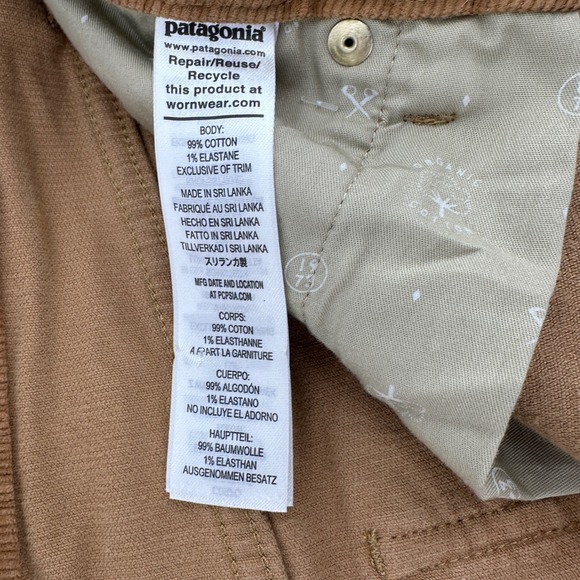 Patagonia Womens Size 33 Corduroy Pants Brown Straight Fit - Picture 6 of 12